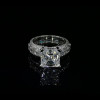 5.06ct Asscher Cut White Sapphire Engagement Ring