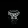 5.06ct Asscher Cut White Sapphire Engagement Ring