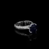 1.5ct Cushion Cut Blue Sapphire Vintage Engagement Ring