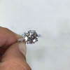 3ct Round Cut White Sapphire Paved Engagement Ring