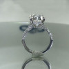 3ct Round Cut White Sapphire Paved Engagement Ring