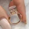 Handmade 0.66 ct Split Shank Lab-created Gemstone Engagement Ring