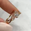 Handmade 0.66 ct Split Shank Lab-created Gemstone Engagement Ring