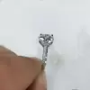 3ct Round Cut White Sapphire Paved Engagement Ring