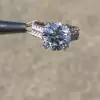 Handmade Stunning 5CT Round Brilliant Paved Set Dimaond Engagement Ring