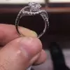 1.5 ct Split Shank Paved Set Diamond Engagement Ring