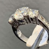 Handmade 2CT Three-stone Engagement Ring