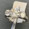 Handmade 2CT Three-stone Engagement Ring