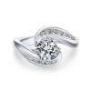 Handmade 1.5 CT Bypass Round Brilliant Cut Ring