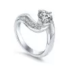 Handmade 1.5 CT Bypass Round Brilliant Cut Ring