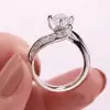Handmade 1.5 CT Bypass Round Brilliant Cut Ring