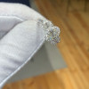 Handmade 2.35CT Three-Stone Halo Oval Cut Engagement Ring