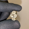 Handmade 2.35CT Three-Stone Halo Oval Cut Engagement Ring