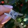 Round Cut White Sapphire Twisted Shank Engagement Ring