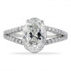 Handmade 1.91 CT Oval Diamond Engagement Ring with Wide Split Shank