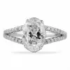 Handmade 1.91 CT Oval Diamond Engagement Ring with Wide Split Shank