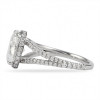 Handmade 1.91 CT Oval Diamond Engagement Ring with Wide Split Shank