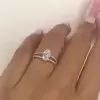 Handmade 1.91 CT Oval Diamond Engagement Ring with Wide Split Shank
