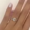 Handmade 1.91 CT Oval Diamond Engagement Ring with Wide Split Shank