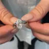 Handmade 2.5ct Split Shank Oval Cut Engagement Ring