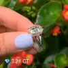 Handmade 3.21CT Split Shank Emerald Cut Engagement Ring