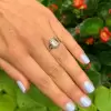 Handmade 3.21CT Split Shank Emerald Cut Engagement Ring