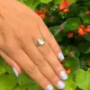 Handmade 3.21CT Split Shank Emerald Cut Engagement Ring