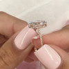 Handmade 2.5 CT Marquise Cut Ring in Rose Gold Tone