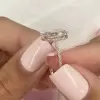 Handmade 2.5 CT Marquise Cut Ring in Rose Gold Tone