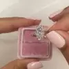 Handmade 2.5 CT Marquise Cut Ring in Rose Gold Tone