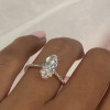 Handmade 2.5 CT Marquise Cut Ring in Rose Gold Tone