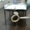 2ct Pear Cut White Sapphire Halo Engagement Ring in Gold