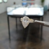 2ct Pear Cut White Sapphire Halo Engagement Ring in Gold