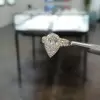 2ct Pear Cut White Sapphire Halo Engagement Ring in Gold
