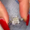 Handmade 1.5 CT Cushion Cut Sterling Silver Engagement Ring