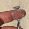 5ct Princess Cut White Sapphire Classic Engagement Ring