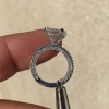 5ct Princess Cut White Sapphire Classic Engagement Ring
