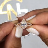 1.8ct Split Shank Pear Cut Engagement Ring in Rose Gold