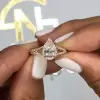1.8ct Split Shank Pear Cut Engagement Ring in Rose Gold
