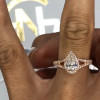 1.8ct Split Shank Pear Cut Engagement Ring in Rose Gold