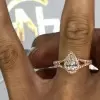 1.8ct Split Shank Pear Cut Engagement Ring in Rose Gold
