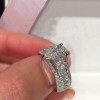 2ct Pear Cut Split Shank Engagement Ring