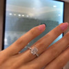 3ct Radiant Cut White Sapphire Engagement Ring