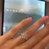 3ct Radiant Cut White Sapphire Engagement Ring