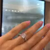 3ct Radiant Cut White Sapphire Engagement Ring