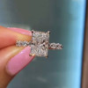 3ct Radiant Cut White Sapphire Engagement Ring