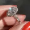 Handmade 1.67 ct Halo Oval Cut Ring with Marquise Band