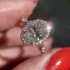 Handmade 1.67 ct Halo Oval Cut Ring with Marquise Band