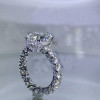 Classic Cushion Cut White Sapphire Engagement Ring