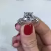 Classic Cushion Cut White Sapphire Engagement Ring